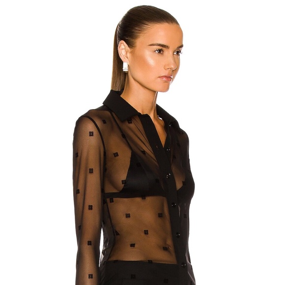 Givenchy Transparent 4G Shirt Blouse - Picture 15 of 16